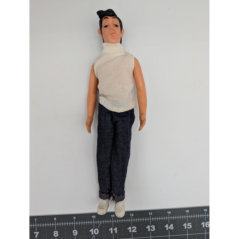Marx Toys Archie Jughead Action Figure White Turtleneck Blue Pants 1975 Vintage